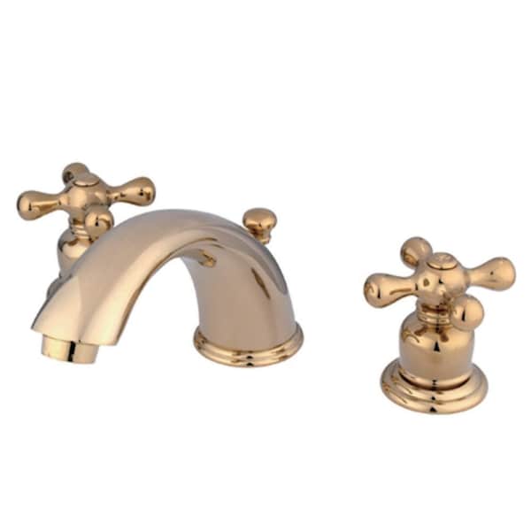 KB962AX Victorian Widespread Bathroom Faucet, Polished Brass